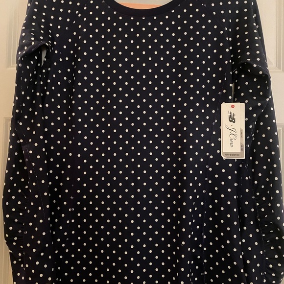 New Balance - J. Crew Colab! 💙🤍🙌 Long sleeve polka dot NEW - Picture 4 of 4